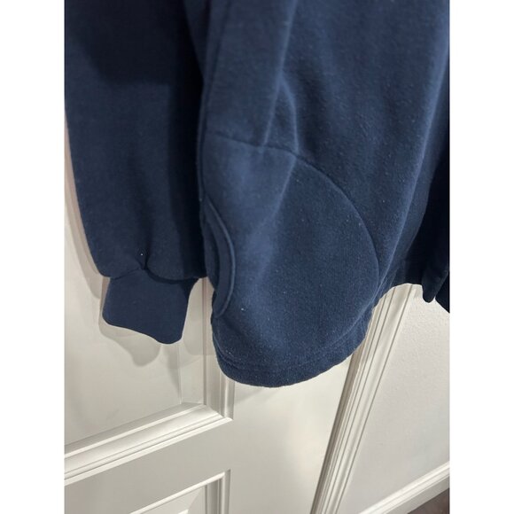 Vintage Top Stitch Navy Cardigan Sweater Embroidered Apple Orchard Sz M Grandma - Picture 5 of 10